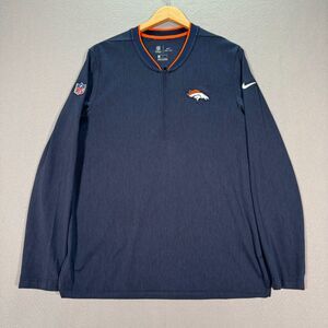 Denver Broncos Nike Dri Fit Quarter Zip Mens Large On Field‎ Long Sleeve NFL